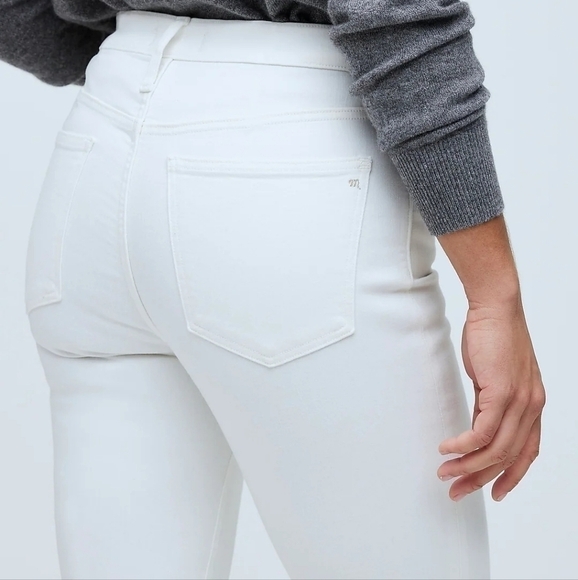 Madewell Petite Kick Out Crop Jeans in Pure White size 26P NWT - Picture 5 of 14
